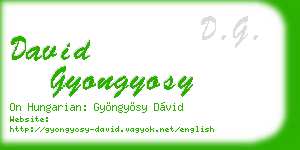 david gyongyosy business card
